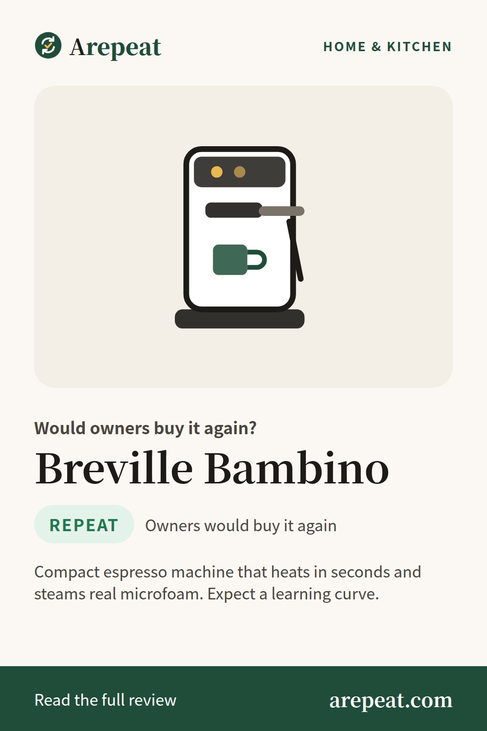 Breville Bambino review: would owners buy it again?