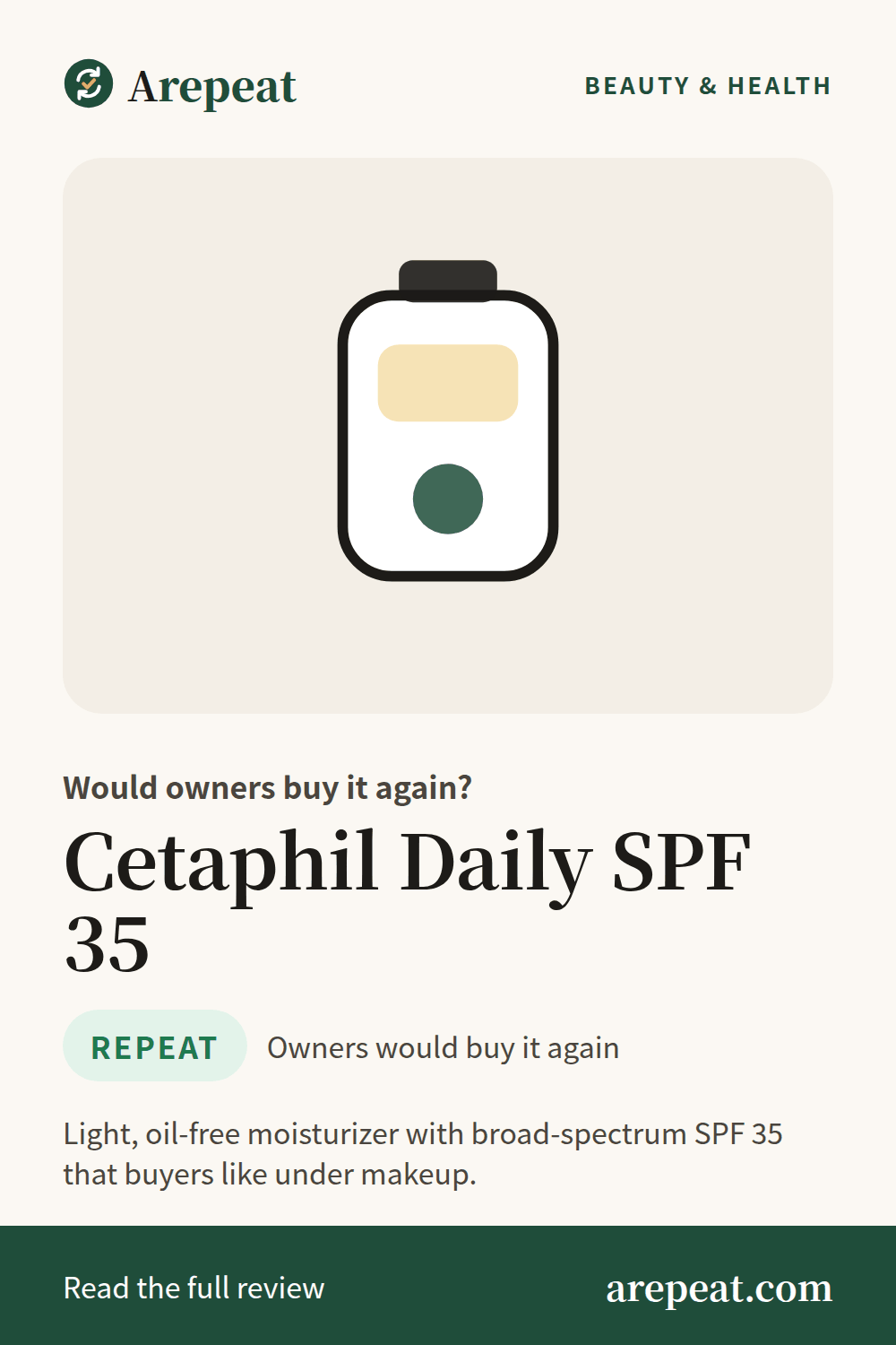 Cetaphil Daily SPF 35 review: would owners buy it again?