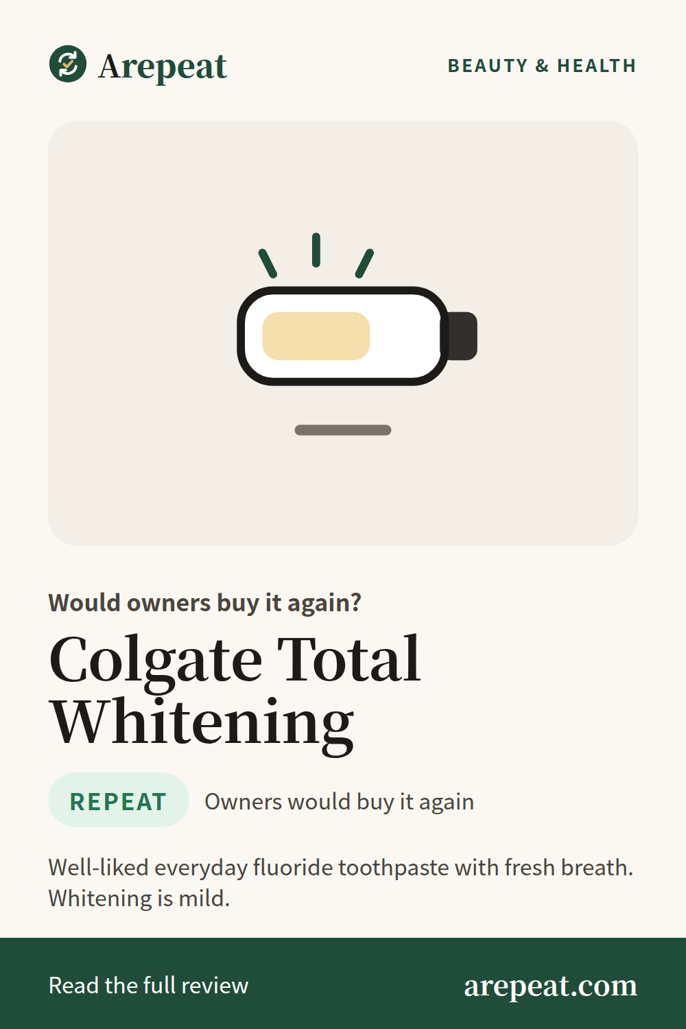 Colgate Total Whitening review: would owners buy it again?
