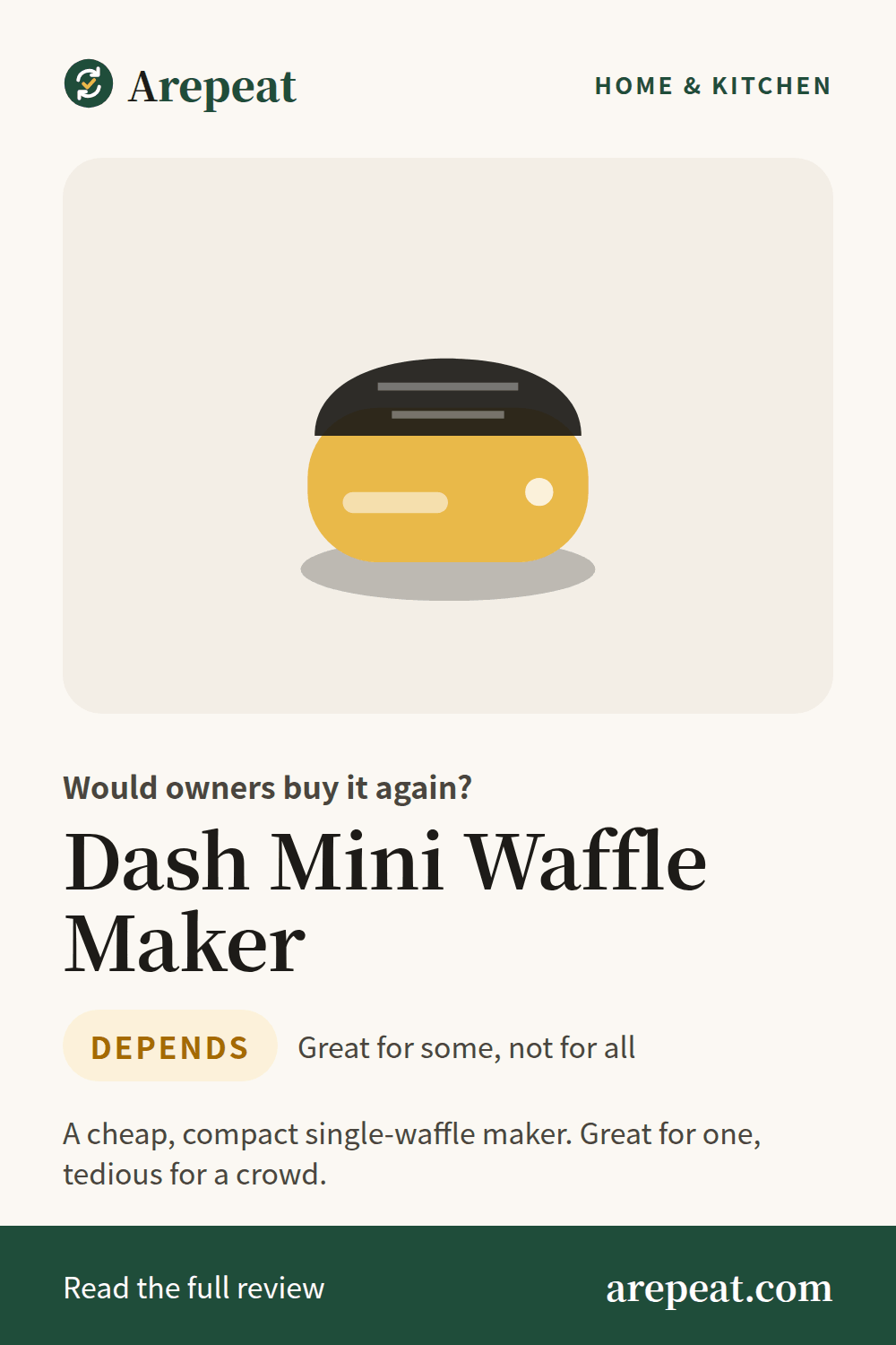 Dash Mini Waffle Maker review: would owners buy it again?