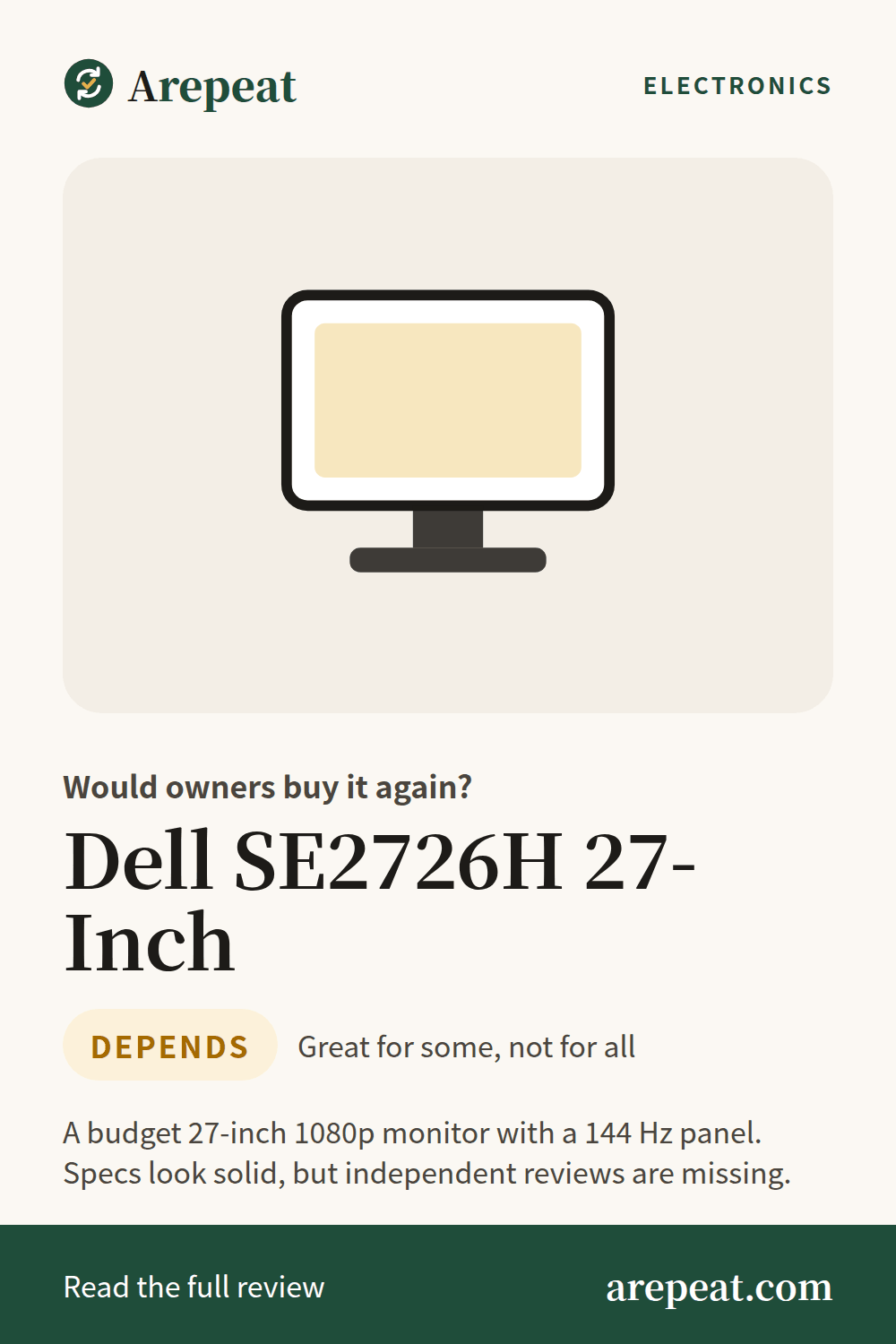 Dell SE2726H 27-Inch review: would owners buy it again?