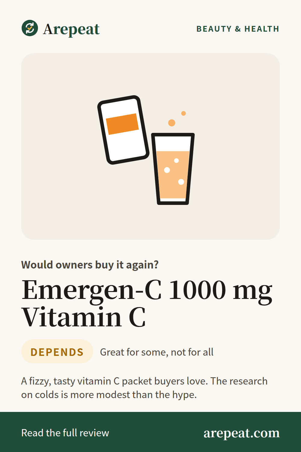 Emergen-C 1000 mg Vitamin C review: would owners buy it again?