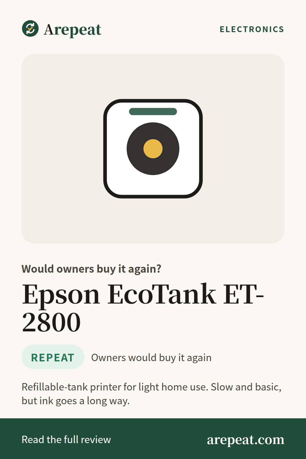 Epson EcoTank ET-2800 review: would owners buy it again?