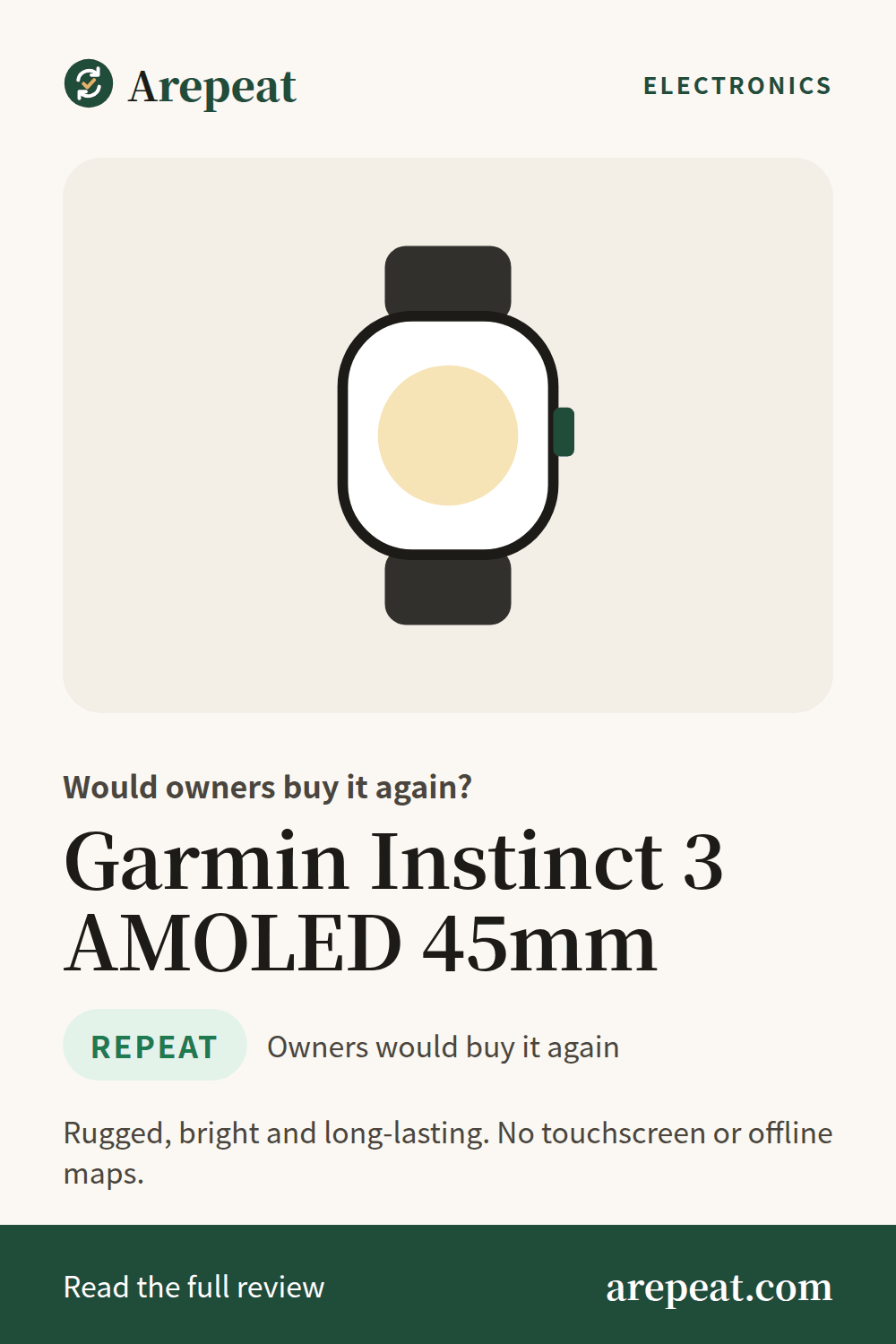 Garmin Instinct 3 AMOLED 45mm review: would owners buy it again?
