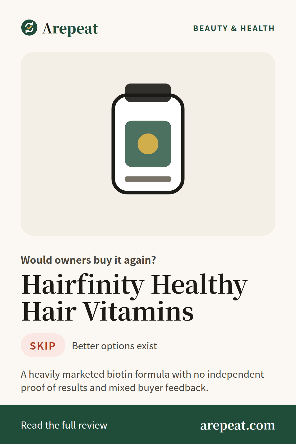 Hairfinity Healthy Hair Vitamins review: would owners buy it again?