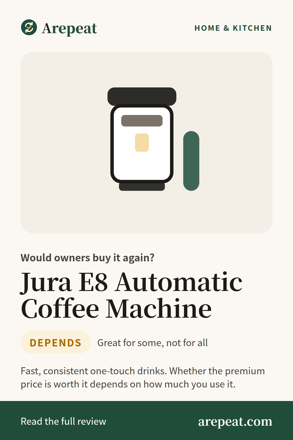 Jura E8 Automatic Coffee Machine review: would owners buy it again?