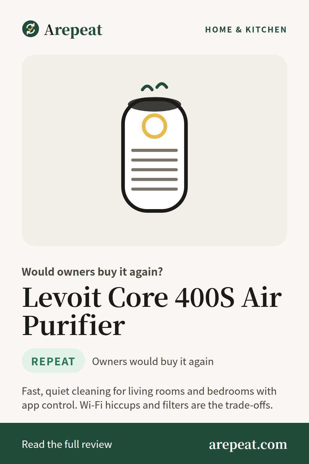Levoit Core 400S Air Purifier review: would owners buy it again?