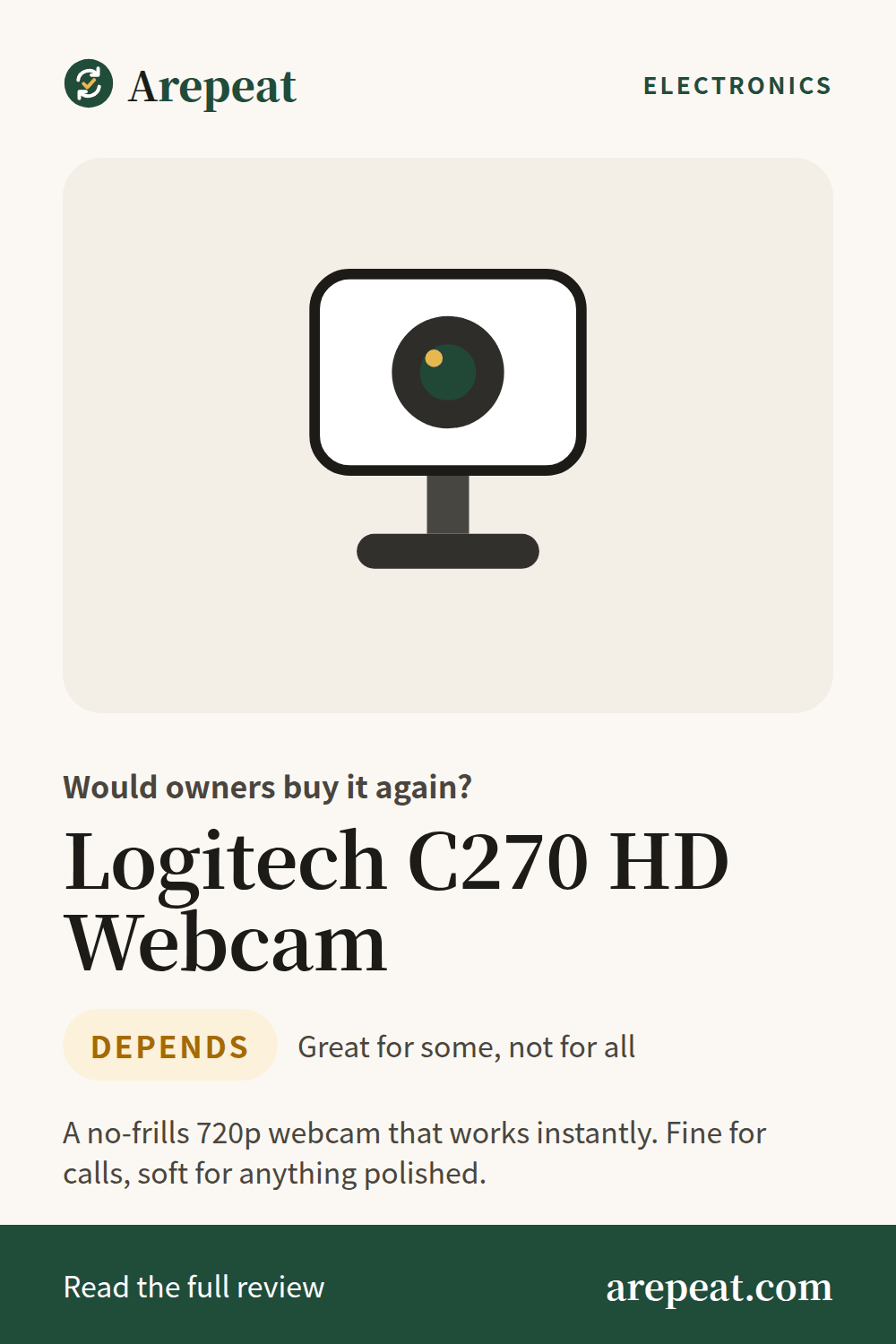 Logitech C270 HD Webcam review: would owners buy it again?