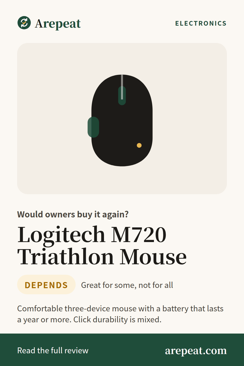 Logitech M720 Triathlon Mouse review: would owners buy it again?