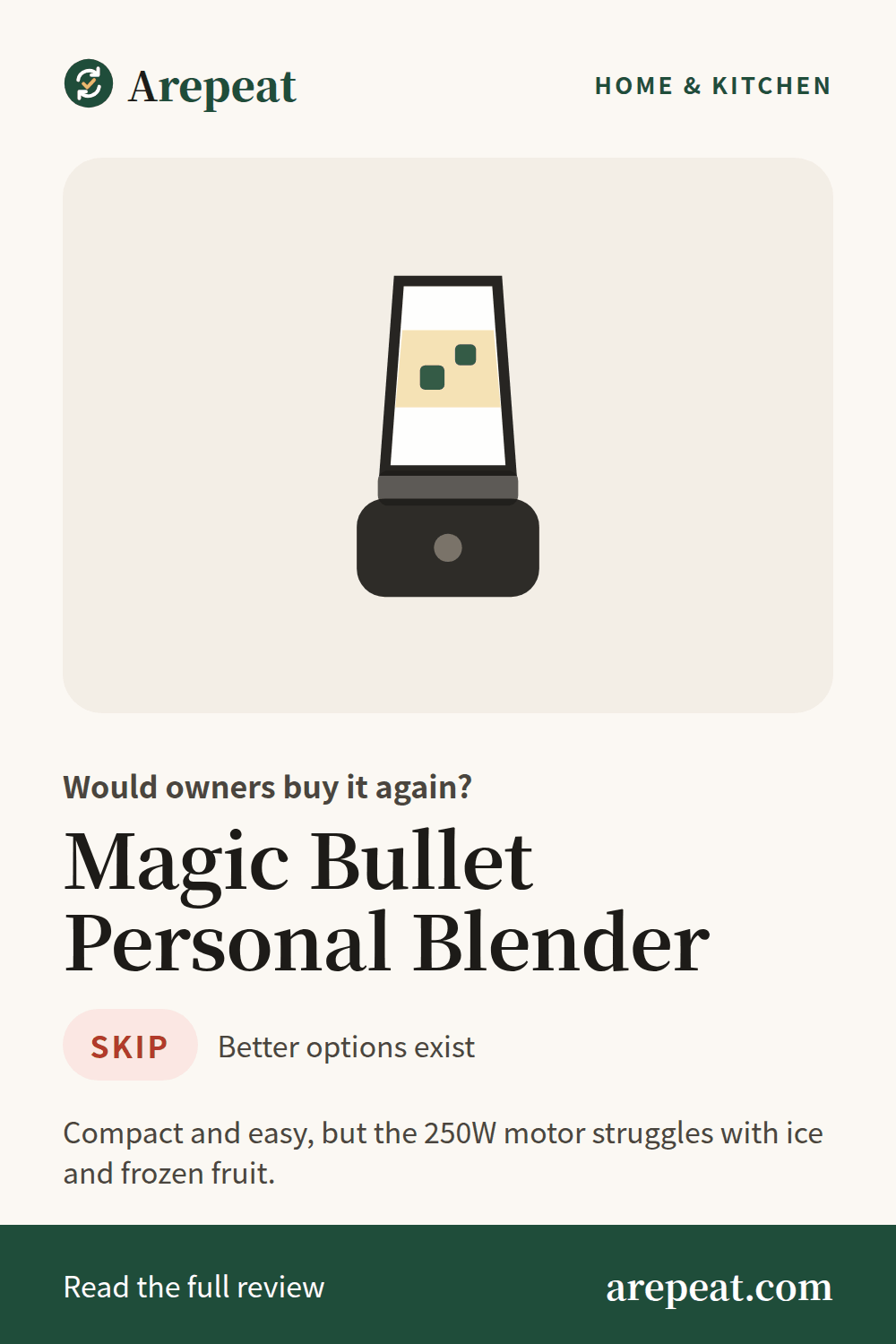 Magic Bullet Personal Blender review: would owners buy it again?