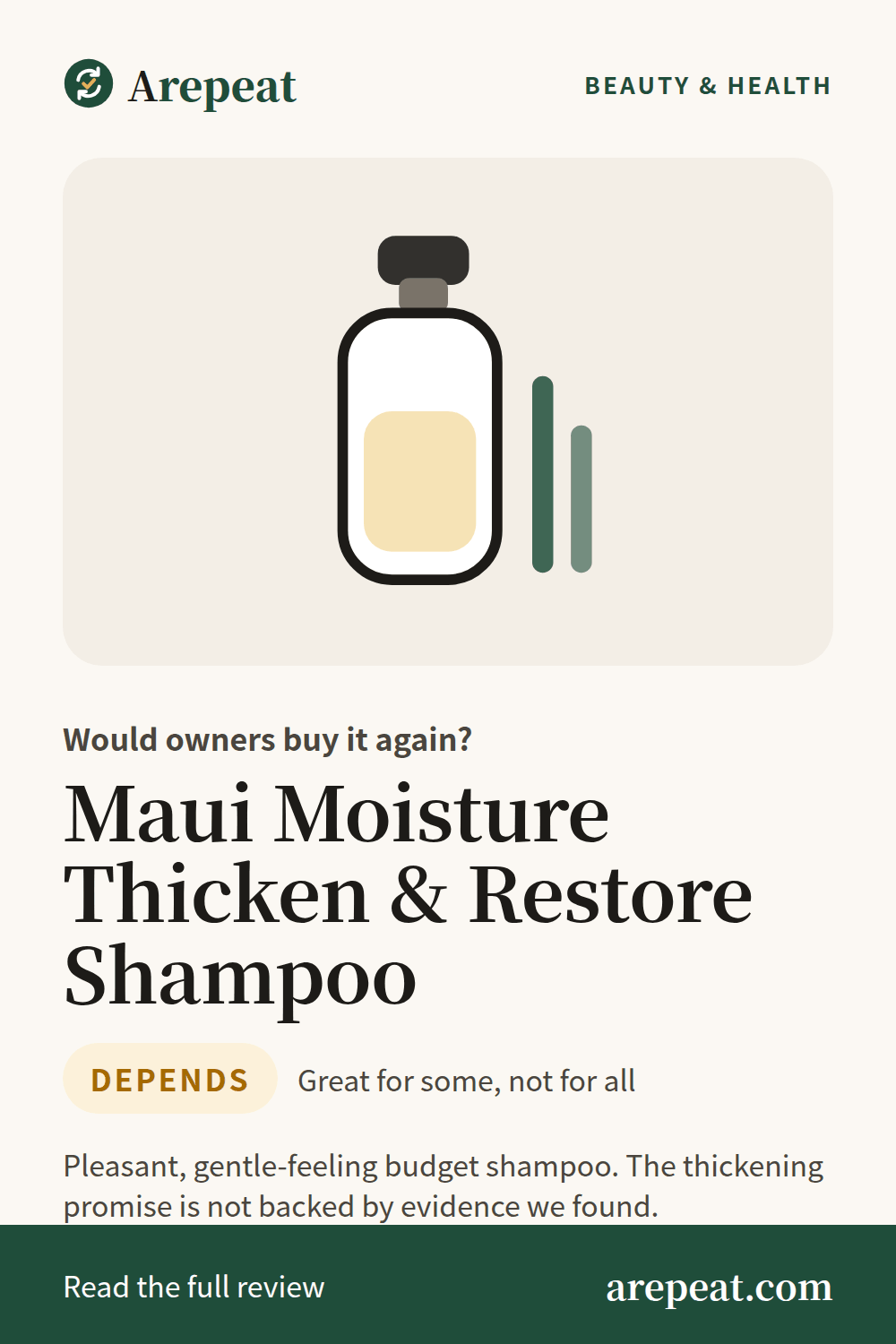 Maui Moisture Thicken & Restore Shampoo review: would owners buy it again?