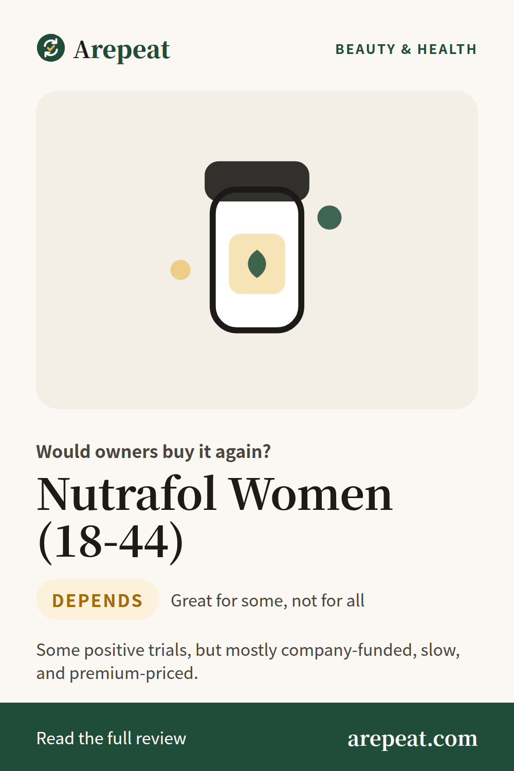Nutrafol Women (18-44) review: would owners buy it again?