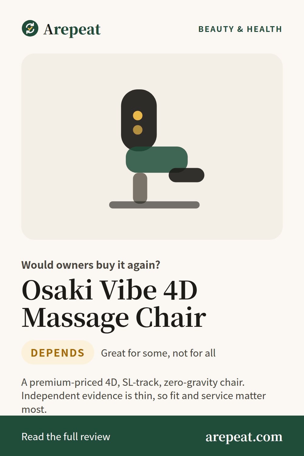Osaki Vibe 4D Massage Chair review: would owners buy it again?