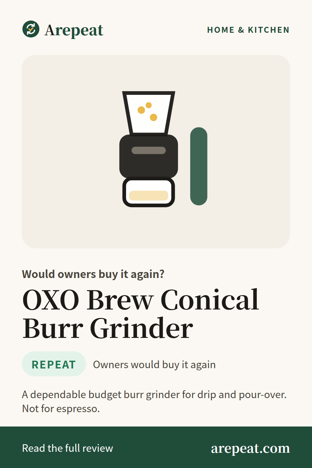 OXO Brew Conical Burr Grinder review: would owners buy it again?