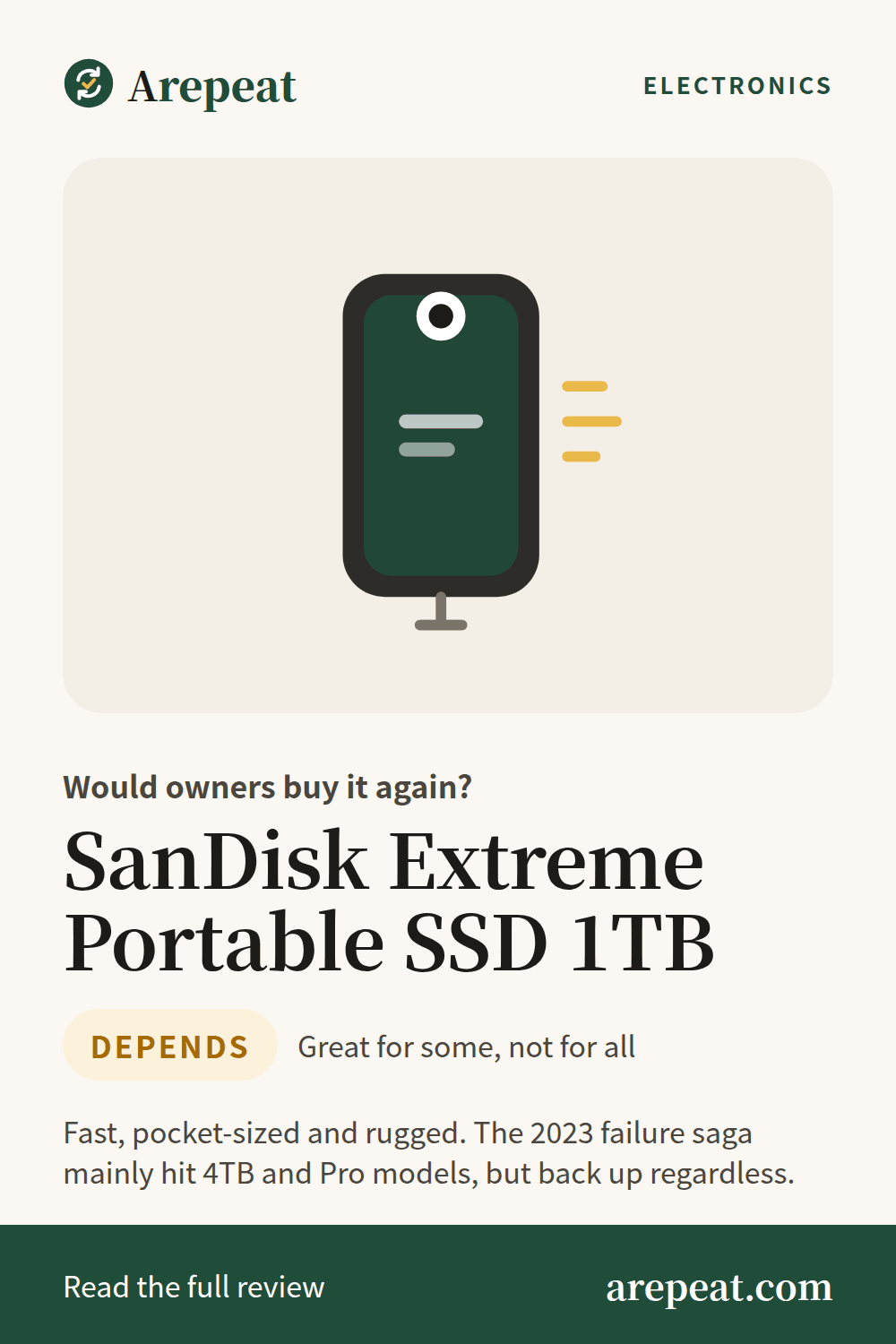 SanDisk Extreme Portable SSD 1TB review: would owners buy it again?
