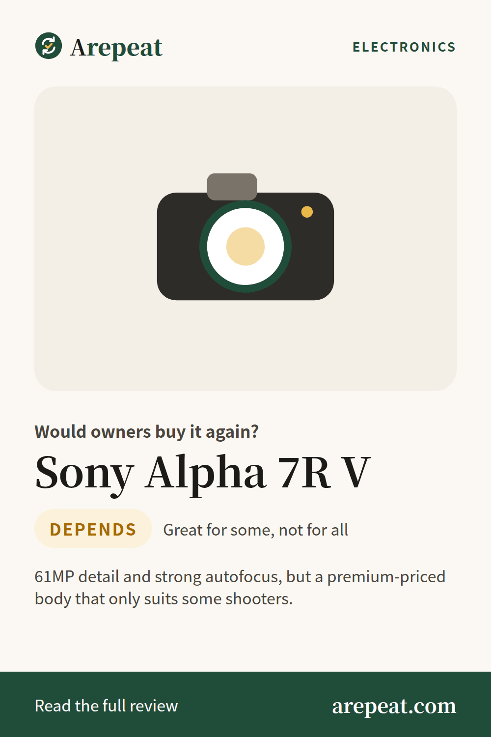 Sony Alpha 7R V review: would owners buy it again?