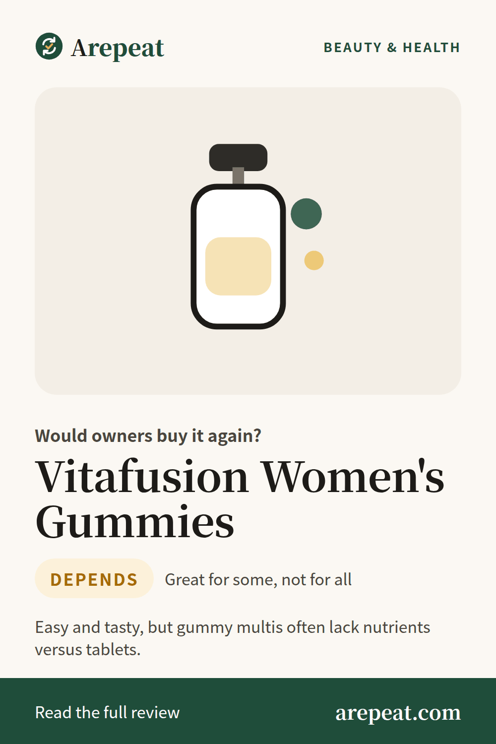 Vitafusion Women's Gummies review: would owners buy it again?