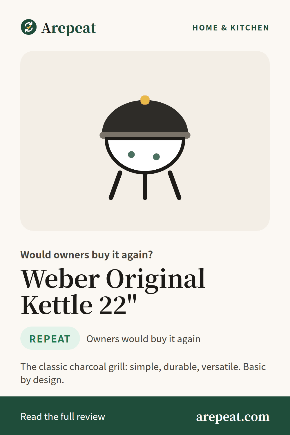 Weber Original Kettle 22" review: would owners buy it again?