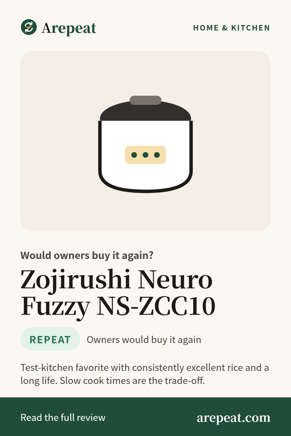 Zojirushi Neuro Fuzzy NS-ZCC10 review: would owners buy it again?